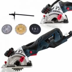 BITUXX 705W Mini Handkreissäge Tauchsäge Minisäge Mit Laser Inkl. 3 Sägeblätter