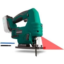 VONROC Akku Stichsäge VPower 20V (exklusiv Batterie) - Inklusive Sägeblätter, Parallelführung Und Aufbewahrungstasche