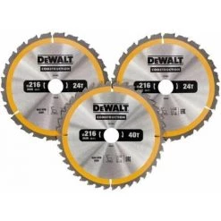 DEWALT 216 X 30mm 3 Tlg. Kreissägeblatt-Set Stationärsäge