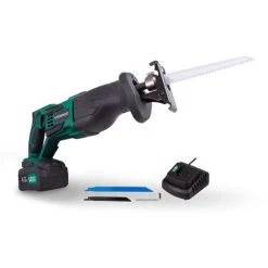VONROC Säbelsäge VPower 20V, 4.0 Ah – Komplettset Mit 1x 4.0Ah Akku, Schnellladegerät, Sägeblättern Und Aufbewahrungstasche
