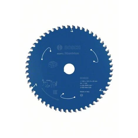 BOSCH Kreissägeblatt Expert For Aluminium Für Akkusägen,165 x 1,8/1,3 x 20, 54 Zähne 3 BOSCH Kreissägeblatt Expert For Aluminium Für Akkusägen,165 x 1,8/1,3 x 20, 54 Zähne