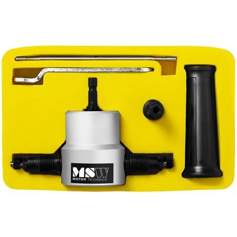 MSW Doppelkopf Blechknabber Für Bohrer Blechschneider Blechschere Blechnibbler - Schwarz 4 MSW Doppelkopf Blechknabber Für Bohrer Blechschneider Blechschere Blechnibbler - Schwarz – Bild 2