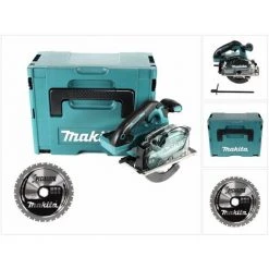 Makita DCS 553 ZJ Akku Metallhandkreissäge 18V 150 Mm Brushless + 2x Sägeblatt Für Metall + Makpac - Ohne Akku, Ohne Ladegerät