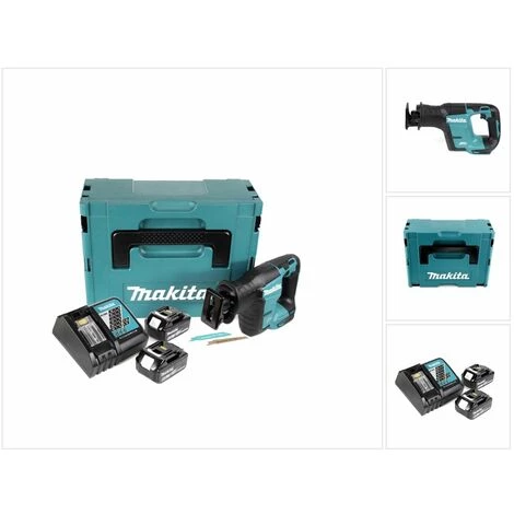 Makita DJR 188 RGJ Akku Reciprosäge 18 V Brushless Säbelsäge Im Makpac + 2x 6,0 Ah Akku + Ladegerät 4 Makita DJR 188 RGJ Akku Reciprosäge 18 V Brushless Säbelsäge Im Makpac + 2x 6,0 Ah Akku + Ladegerät – Bild 2