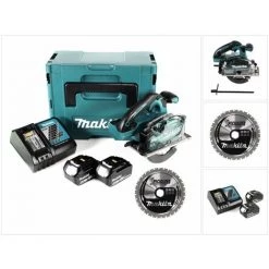 Makita DCS 553 RTJ Akku Metallhandkreissäge 18V 150 Mm Brushless + 2x Akku 5,0Ah + Ladegerät + 2x Sägeblatt Für Metall + Makpac