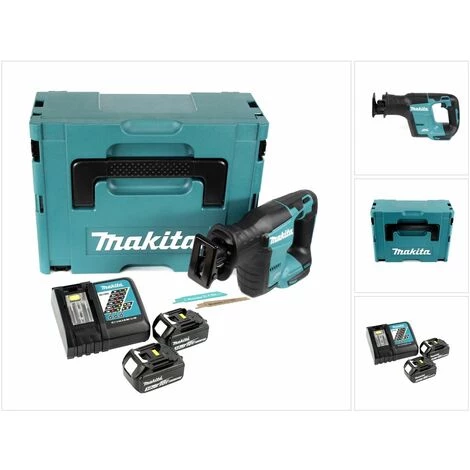 Makita DJR 188 RFJ Akku Reciprosäge 18 V Brushless Säbelsäge Im Makpac + 2x 3,0 Ah Akku + Ladegerät 5 Makita DJR 188 RFJ Akku Reciprosäge 18 V Brushless Säbelsäge Im Makpac + 2x 3,0 Ah Akku + Ladegerät – Bild 3