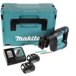 Makita DJR 188 RTJ Akku Reciprosäge 18 V Brushless Säbelsäge Im Makpac + 2x 5,0 Ah Akku + Ladegerät -Elektrosägen Verkäufe 2022 19364745 2