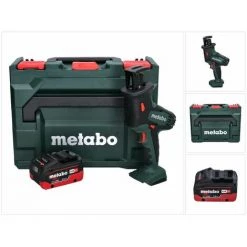 Metabo SSE 18 LTX Compact Akku Säbelsäge Reciprosäge 18 V + 1x Akku 5,5 Ah + MetaBOX - Ohne Ladegerät