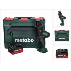 Metabo SSE 18 LTX Compact Akku Säbelsäge Reciprosäge 18 V + 1x Akku 8,0 Ah + MetaBOX - Ohne Ladegerät