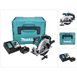 Makita DSS 611 RF1J Akku Handkreissäge 18 V 165 Mm + 1x Akku 3,0 Ah + Ladegerät + Makpac