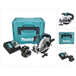 Makita DSS 611 RFJ Akku Handkreissäge 18 V 165 Mm + 2x Akku 3,0 Ah + Ladegerät + Makpac