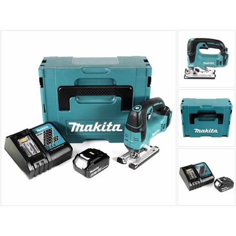 Makita DJV 182 RG1J Akku Pendelhubstichsäge 18V Brushless + 1x Akku 6,0Ah + Ladegerät + Makpac 3 Makita DJV 182 RG1J Akku Pendelhubstichsäge 18V Brushless + 1x Akku 6,0Ah + Ladegerät + Makpac