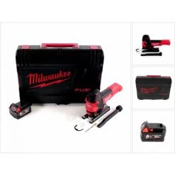 .MILWAUKEE. Milwaukee M18 FBJS-501 Akku Stichsäge 18 V Brushless + 1x Akku 5,0 Ah + HD-Box - Ohne Ladegerät
