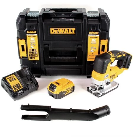 DeWalt DCS 334 P1 Akku Pendelhub Stichsäge 18V Brushless + 1x Akku 5,0Ah + Ladegerät + TSTAK 5 DeWalt DCS 334 P1 Akku Pendelhub Stichsäge 18V Brushless + 1x Akku 5,0Ah + Ladegerät + TSTAK – Bild 3