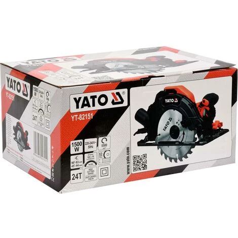 YATO Profi Handkreissäge | 185mm | 1500 Watt | 24T | 20mm | 2,8mm | YT-82151 5 YATO Profi Handkreissäge | 185mm | 1500 Watt | 24T | 20mm | 2,8mm | YT-82151 – Bild 3