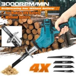 AUGIENB Elektrisch Stichsäge 4 Wischblätter Holz Metall Schneiden (Ohne Akku) -Elektrosägen Verkäufe 2022 25860165 5