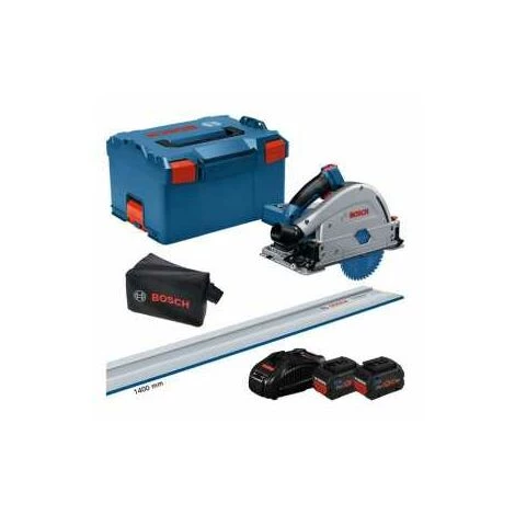 Bosch Akku-Tauchsäge BITURBO GKT 18V-52 GC, 1 X Kreissägeblatt, 2 X Akku, Ladegerät, Zubehör, L-BOXX 3 Bosch Akku-Tauchsäge BITURBO GKT 18V-52 GC, 1 X Kreissägeblatt, 2 X Akku, Ladegerät, Zubehör, L-BOXX