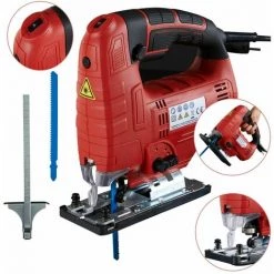 AREBOS Professionelle Stichsäge 710 W Schnitttiefe In Holz: 80 Mm 1x Sägeblatt - Rot