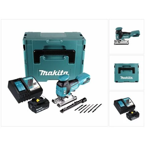 Makita DJV 181 RG1J Akku Pendelhub Stichsäge 18 V Brushless + 1x Akku 6,0 Ah + Ladegerät + Makpac 3 Makita DJV 181 RG1J Akku Pendelhub Stichsäge 18 V Brushless + 1x Akku 6,0 Ah + Ladegerät + Makpac