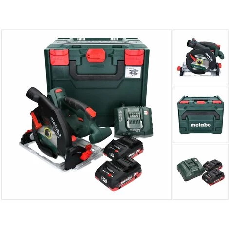 METABO® Metabo KS 18 LTX 57 Akku Handkreissäge 18 V 165 Mm + 2x Akku 4,0 Ah + Ladegerät + MetaBOX 3 METABO® Metabo KS 18 LTX 57 Akku Handkreissäge 18 V 165 Mm + 2x Akku 4,0 Ah + Ladegerät + MetaBOX