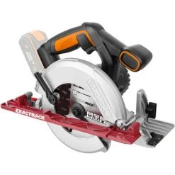 Worx WX530.9 Akku-Handkreissäge – Profi Kreissäge Mit Absaug-Adapter – Ideal Auch Für Schnitte Auf Gehrung – PowerShare Kompatibel – Wird Ohne Akku & Ladegerät Geliefert