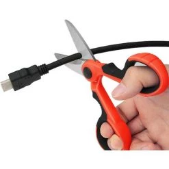 LITZEE Elektrikerschere 142 Mm, Hochwertige Gezackte Klingenschale Aus Rostfreiem Stahl, Professioneller ABS-Kabelabstreifer Mit Doppelter Injektion, Scharf Und Langlebig, Geeignet Für Links- / Rechtshänder -Elektrosägen Verkäufe 2022 28933601 5