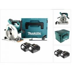 Makita DHS 710 TJ 36V Akku Li-Ion Handkreissäge 190 Mm + 2x Akku 5,0Ah + Makpac - Ohne Ladegerät
