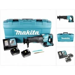 Makita DJR 360 RTK Akku Reciprosäge 36V ( 2x18V ) Brushless Säbelsäge Im Koffer + 2x 5,0 Ah Akku + Ladegerät