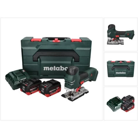 METABO® Metabo STA 18 LTX 140 Akku Stichsäge 18 V + 2x Akku 10,0 Ah + Ladegerät + MetaBOX 3 METABO® Metabo STA 18 LTX 140 Akku Stichsäge 18 V + 2x Akku 10,0 Ah + Ladegerät + MetaBOX