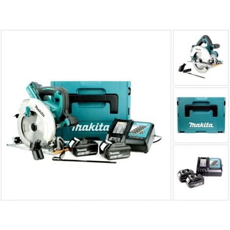 Makita DHS 710 RFJ 36 V Akku Li-Ion Handkreissäge 190 Mm Im Makpac Mit Einlage + Ladegerät + 2x 3,0 Ah Akku 3 Makita DHS 710 RFJ 36 V Akku Li-Ion Handkreissäge 190 Mm Im Makpac Mit Einlage + Ladegerät + 2x 3,0 Ah Akku