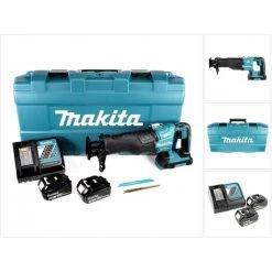 Makita DJR 360 RFK Akku Reciprosäge 36V ( 2x18V ) Brushless Säbelsäge Im Koffer + 2x 3,0 Ah Akku + Ladegerät