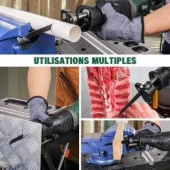 BEARSU Säbelsäge, Professionelle 1050W Säbelsäge 240 V Mit 2500 SPM, Schnitttiefe: 150 Mm (Holz), 5 Mm (Metall), Schneidhub 28 Mm, 3 Austauschbare Sägeblätter -TARS24P -Elektrosägen Verkäufe 2022 31509477 5