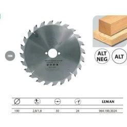 Leman - Lame Carbure / Portative D.190x30x24z Alt. / Bois