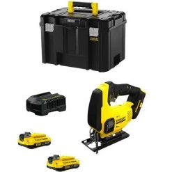 STANLEY FATMAX V20 Stichsäge STANLEY FatMax SFMCS600D2T (2 X 2,0 Ah + Ladegerät + TSTAK VI)