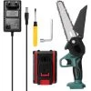 HAPPYSHOPPING 21V Mini Schnurlose Elektrische Kettensäge Tragbare Lithium-Elektro-Säge 6-Zoll-One-Electricity-One-Ladegerät Europäischer Standard 220V -Elektrosägen Verkäufe 2022 33462991 1