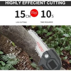 HAPPYSHOPPING 24-V-Mini-Lithium-Kettensäge, Gartenschnitt-Säge, Wiederaufladbare Kleine Elektrische Säge (eine Batterie, Eine Ladung), Europäischer Standard,schwarz - Schwarz -Elektrosägen Verkäufe 2022 33463037 5