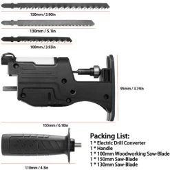 HAPPYSHOPPING Elektrische Bohrmaschine Modifizierte Elektrische Säge Elektrische Säbelsäge Haushaltssäbelsäge Kraftbohrmaschine Zur Stichsäge Tragbares Holzbearbeitungs-Schneidwerkzeug Mit Ölkanne -Elektrosägen Verkäufe 2022 34165226 5