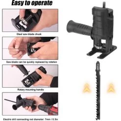 HAPPYSHOPPING Elektrische Bohrmaschine Modifizierte Elektrische Sägen Elektrische Säbelsägen Haushaltssäbel-Sägen Bohrmaschine Für Stichsägen Tragbares Holzbearbeitungswerkzeug Schwarze -Elektrosägen Verkäufe 2022 34165470 4