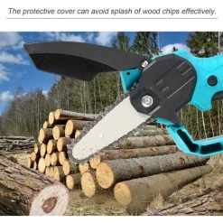 HAPPYSHOPPING 24v 4 Zoll Tragbare Mini-Elektroschneidsäge Wiederaufladbare Kleine Holzspaltkettensäge Einhand-Holzbearbeitungswerkzeug Für Gartenobstgarten-Zweigclip -Elektrosägen Verkäufe 2022 34976411 3