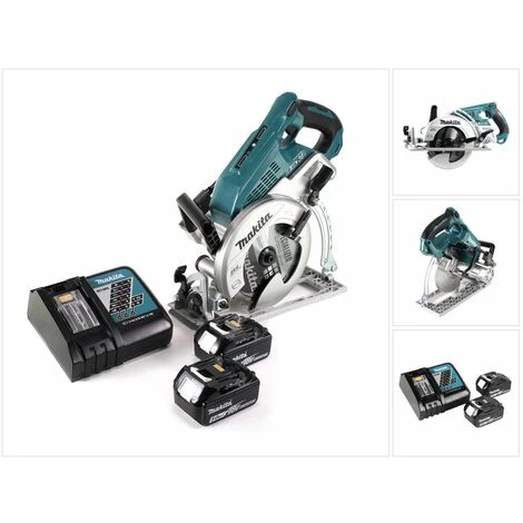 Makita DRS 780 RT Akku Handkreissäge 36V ( 2x18V ) 185 Mm Brushless + 2x Akku 5,0Ah + Ladegerät 7 Makita DRS 780 RT Akku Handkreissäge 36V ( 2x18V ) 185 Mm Brushless + 2x Akku 5,0Ah + Ladegerät – Bild 5