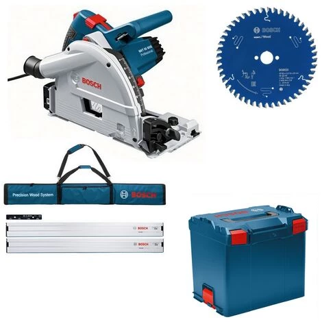 Bosch Tauchkreissäge GKT 55 GCE L-Boxx +Set 2x FSN 1600 + HM-Blatt 160x20 Z. 48 4 Bosch Tauchkreissäge GKT 55 GCE L-Boxx +Set 2x FSN 1600 + HM-Blatt 160x20 Z. 48 – Bild 2