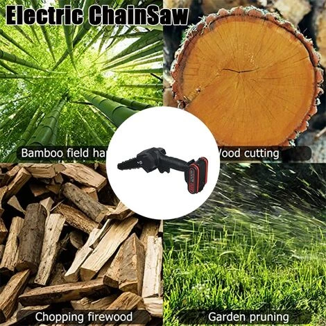 GISAM Elektrische Mini-Kettensägen 6 Zoll 21V 2 Akku Holzbearbeitung Holzschneider Gartengeräte 4 GISAM Elektrische Mini-Kettensägen 6 Zoll 21V 2 Akku Holzbearbeitung Holzschneider Gartengeräte – Bild 2