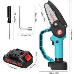 HAPPYSHOPPING Säbelsägen Outdoor-Säbelsägen Tragbare Akku-Elektrowerkzeuge Mit Wiederaufladbarem Lithium-Batterie-Bürstenmotor,EU-Stecker, Blau -Elektrosägen Verkäufe 2022 37037255 3