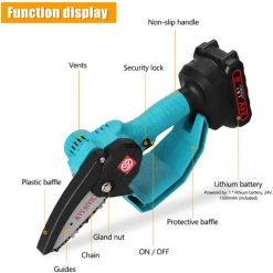 HAPPYSHOPPING Säbelsägen Outdoor-Säbelsägen Tragbare Akku-Elektrowerkzeuge Mit Wiederaufladbarem Lithium-Batterie-Bürstenmotor,EU-Stecker, Blau -Elektrosägen Verkäufe 2022 37037255 4
