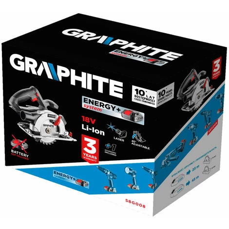GRAPHITE Akku-Handkreissäge Energy+, 18V, Li-Ion, Ohne Akku 7 GRAPHITE Akku-Handkreissäge Energy+, 18V, Li-Ion, Ohne Akku – Bild 5