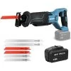 Säbelsäge, WESCO 18V 4.0Ah Akku Reciprosäge, Variable Drehzahl Von 0 Bis 3000 SPM, Strichlänge 20mm, 6 Sägeblätter, Schneidleistung 100mm (Holz), 10mm (Strahl), Inkl. Akku Und Ladegerät - WS2947.1 -Elektrosägen Verkäufe 2022 39582389 1
