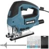 WESCOTOOLS Stichsäge 850W, Elektro Stichsäge & LED, 4-Stufen-Pendelung, 3000SPM, 6-Geschwindigkeitsvorwahl, Schnittwinkel ± 45 ° Mit 10 Blättern, Fußplatte Aus Aluminium, Motor Aus Kupfer WESCO WS3772.1 -Elektrosägen Verkäufe 2022 39582445 1