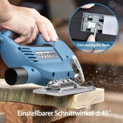 WESCOTOOLS Stichsäge 850W, Elektro Stichsäge & LED, 4-Stufen-Pendelung, 3000SPM, 6-Geschwindigkeitsvorwahl, Schnittwinkel ± 45 ° Mit 10 Blättern, Fußplatte Aus Aluminium, Motor Aus Kupfer WESCO WS3772.1 -Elektrosägen Verkäufe 2022 39582445 4