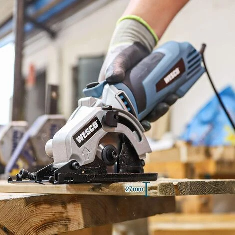 WESCOTOOLS Mini Kreissäge 500W, Handkreissäge Mit 24T/44T Ø: 85 Mm Sägeblättern, 5100RPM, WESCO WS3453 4 WESCOTOOLS Mini Kreissäge 500W, Handkreissäge Mit 24T/44T Ø: 85 Mm Sägeblättern, 5100RPM, WESCO WS3453 – Bild 2