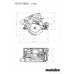 METABOWERKE GMBH Metabo Akku Handkreissäge KS18 LTX 66 BL+KFS70+Sportbeutel+Meterstab+2xBleistift -Elektrosägen Verkäufe 2022 39895145 3